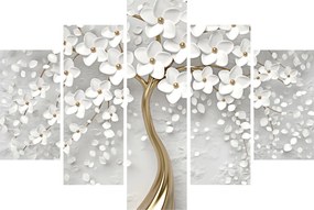 Tablou cu copac alb cu flori (150x105 cm)