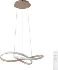 Brilagi - Lustru LED dimmabil pe cablu INFINITY LED/55W/230V 50x50 cm bej + telecomandă
