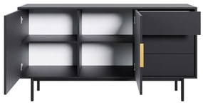 Comodă VIVALA 2D3S, negru