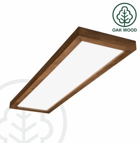 Plafonieră LED dimabilă Brilagi WOODY FRAME LED/50W/230V stejar 120x30 cm IP44 + telecomandă