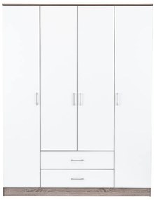 Dulap Miami 160x205 cm alb-stejar York