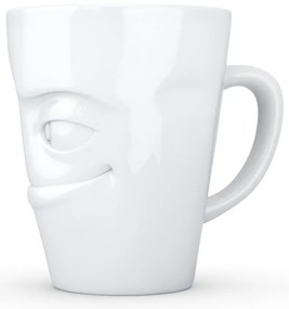Cană din porțelan cu mâner șarlatan, 58products, alb