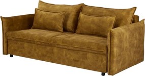 Canapea extensibila, Catifea Galben Mustar APARTMENT 215cm