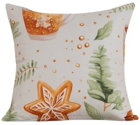 Husa de perna din microfibra WINTER GINGERMAN 45x45 cm, alb