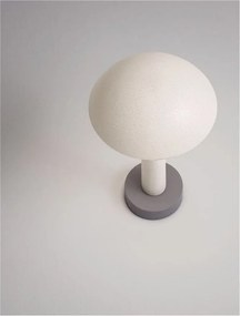 Stalp LED din ciment alb pentru exterior IP65 Tura H-35cm
