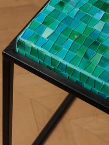 Masuta laterala, din metal si ceramica, Mosaic