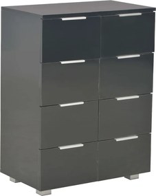 vidaXL Dulap, negru extralucios, 60x35x80 cm, lemn prelucrat