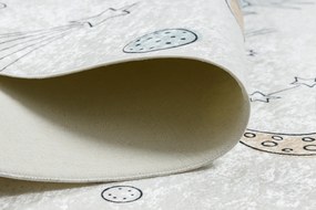 BAMBINO 1278 covor lavabil rachetă spațială pentru copii anti-alunecare - cremă - SECUNDAR-COTATI PRODUSUL