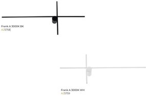 Aplica LED de perete stil minimalist FRANK A alba