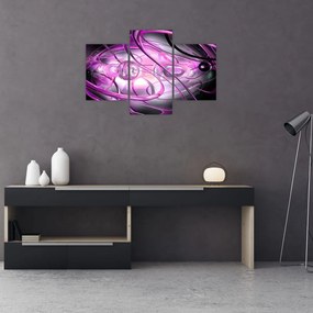 Tabloul cu abstracție frumoasă în violet (90x60 cm)