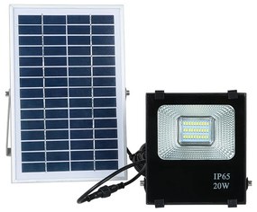 Reflector LED cu panou solar, 20 W