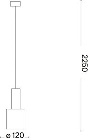 Lustră pe cablu Ideal Lux HOLLY 1xE27/60W/230V d. 12 cm alamă