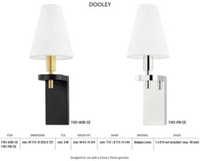 Aplica de perete design clasic DOOLEY nichel lustruit