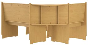 Set mobilier de bucatarie, 3 piese, maro miere, lemn masiv pin maro miere, 1