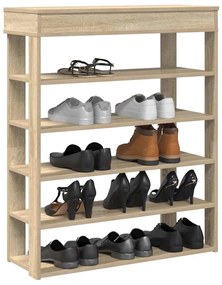 vidaXL Suport de pantofi, stejar sonoma, 80x30x98 cm, lemn prelucrat