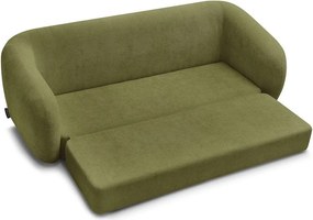 Canapea verde extensibilă cu tapițerie din chenille 228 cm Neyo – Bobochic Paris