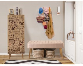 Mobilier pentru hol Feliz 731 (Stejar sonoma + Piatră). 1089414