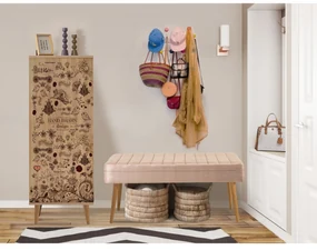 Mobilier pentru hol Feliz 731 (Stejar sonoma + Piatră). 1089414