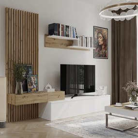 Mobilier Living REBEKA PLUS Stejar Artisan/Alb