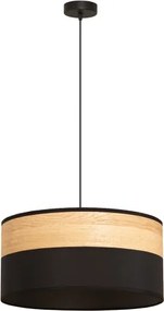 Lustră suspendată pe cablu ALBA, 1x E27, 15 W, 230 V, Ø 45 cm, negru/maro