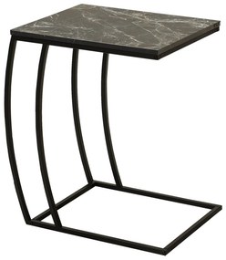 Măsuță laterală Shoparetta (marmură negru + negru). 1108597