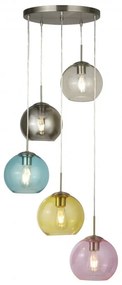 Lustra moderna suspendata design multicolor Mardi Gras 8135-5SS SRT