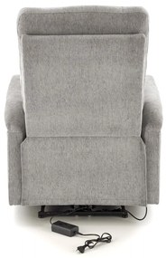 Fotoliu recliner Jamal stofa gri H105 cm