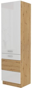 Dulap de bucătărie pentru alimente Arryn 60 DK-210 2F (stejar artisan + alb lucios). 1024701