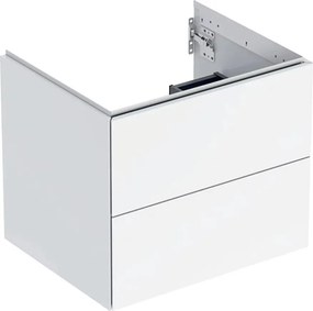 Dulap baza suspendat Geberit One alb lucios 60 cm cu 2 sertare