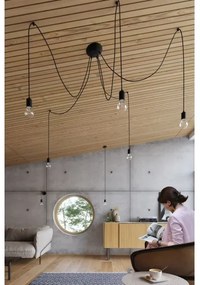 Lustră pe cablu EDISON 5 5xE27/60W/230V negru