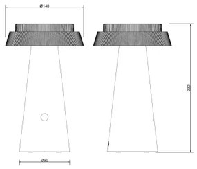 Lampă LED solară tactilă dimabilă Globo 36624P LED/4W/3,7W IP54 roz
