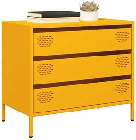 vidaXL Dulap, galben muștar, 68x39x58,5 cm, oțel laminat la rece