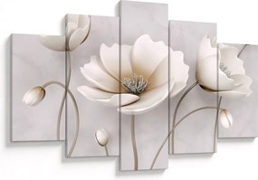 Tablou cu florile albe (150x105 cm)