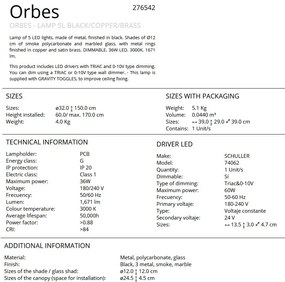 Lustra cu 5 pendule LED design modern Orbes