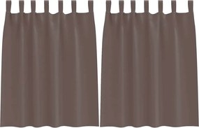 vidaXL Perdele Opaque cu Inel 2 pcs Maro închis 140 x 140 cm Poliester