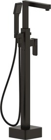 Baterie cada - dus freestanding Inter Ceramic negru mat cu set de dus
