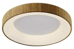Plafoniera LED inteligenta design circular NISEKO II Wood 38cm