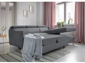 Colțar gri închis extensibil (cu colț pe partea dreaptă) Sweet Harmony – Miuform