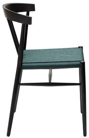 Scaun de dining negru/turcoaz Sava – DAN-FORM Denmark