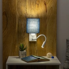 Lampă LED de perete Brilagi NUBILA 1xE27/25W/230V + LED/3W alb/albastru închis