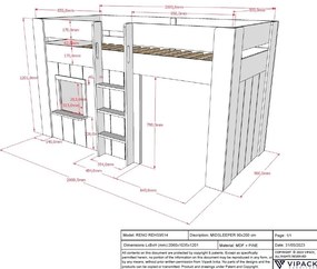 Set RENO format dintr-o canapea extensibilă (90 x 200 cm) cu perdele asortate.