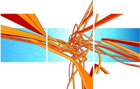Tablou - Linii împletite, abstracție (90x60 cm)