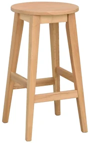 Scaun de bar din lemn de stejar 65 cm Austin - Rowico
