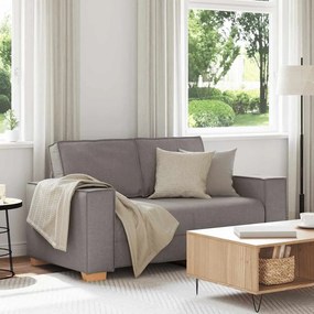 vidaXL Canapea cu 2 locuri, gri taupe, 120 cm, material textil