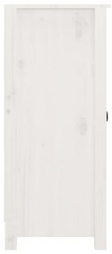 Servanta, alb, 40x35x80 cm, lemn masiv de pin 1, Alb, Dulap lateral cu 1 usa