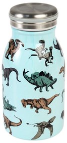 Sticlă pentru copii albastru-deschis din oțel inoxidabil 250 ml Prehistoric Land – Rex London