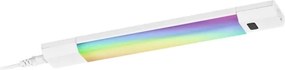Osram LINEAR EDGE - Lampă LED RGBW dimmabilă pentru montaj sub dulap, cu senzor, 4W/230V, alb + telecomandă