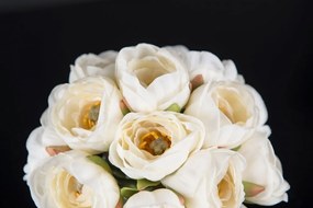 Aranjament floral mic decor festiv design LUX RANUNCULUS BOUQUET WHITE