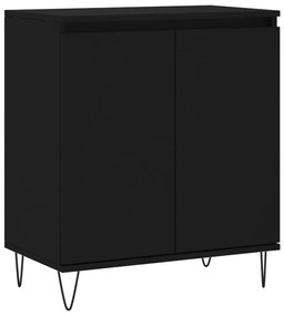 827157 vidaXL Servantă, negru, 60x35x70 cm, lemn prelucrat