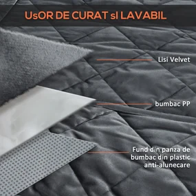 PawHut Husă Protecție Scaun Auto pentru Câini, Impermeabilă, 160x145 cm, Gri | Aosom Romania